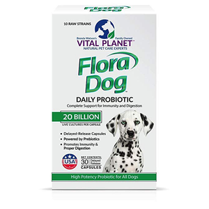 Vital Planet: Flora Dog 20 Billion Raw Daily Probiotic (30 Scoops)